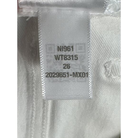 NWT Madewell Mid-Rise Kick Out Crop Jeans in Pure White Size 26 - Picture 14 of 15